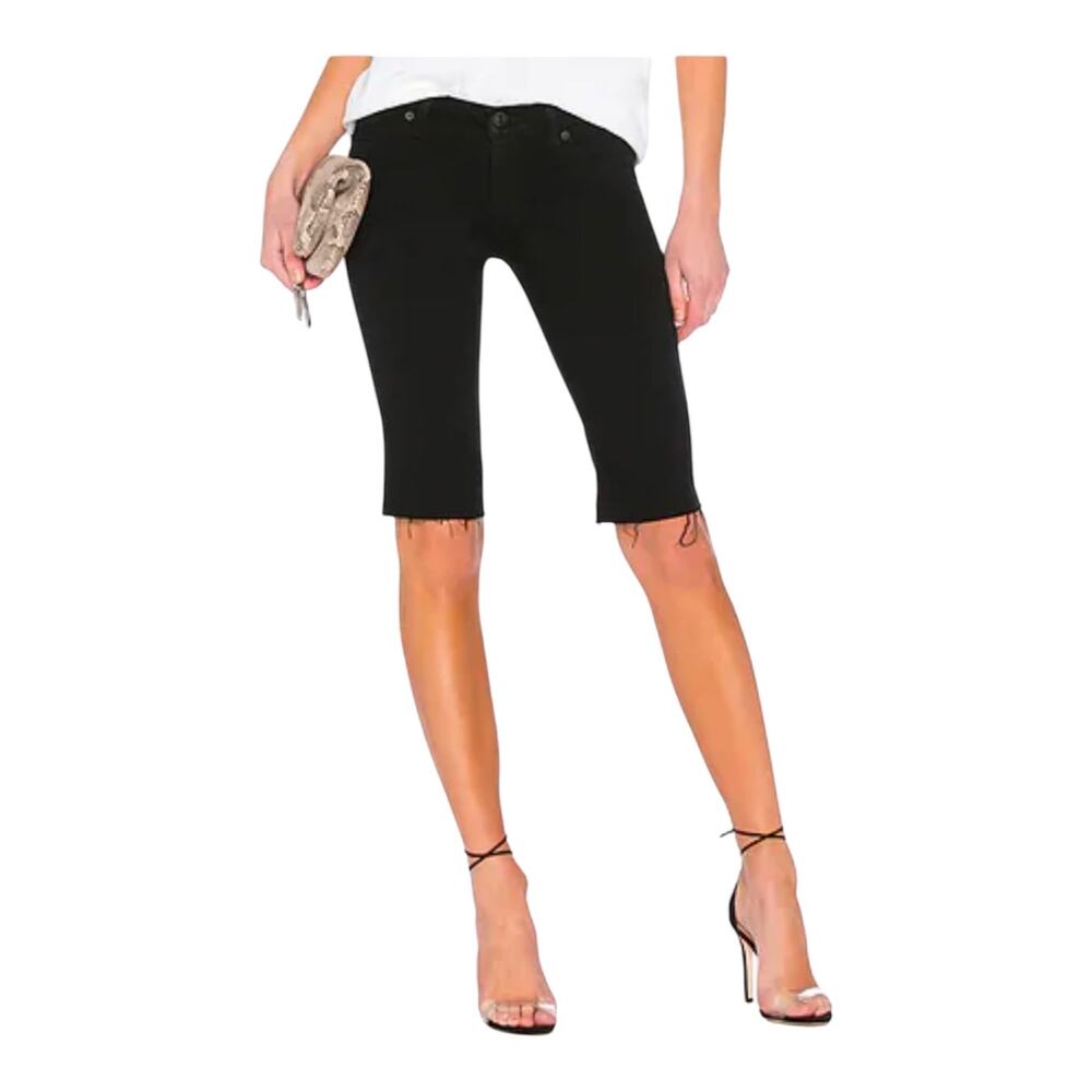 Hudson shorts Amelia cut off knee short denim black size 25